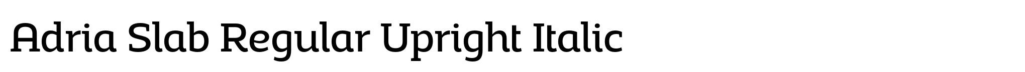 Adria Slab Regular Upright Italic image